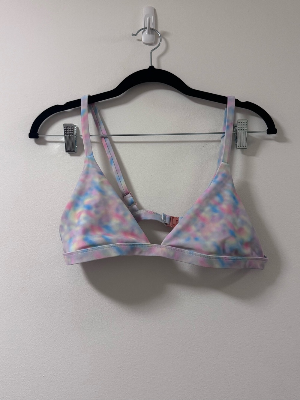 Pastel Multicolor Tie-Dye Triangle Bikini Top and Bottom